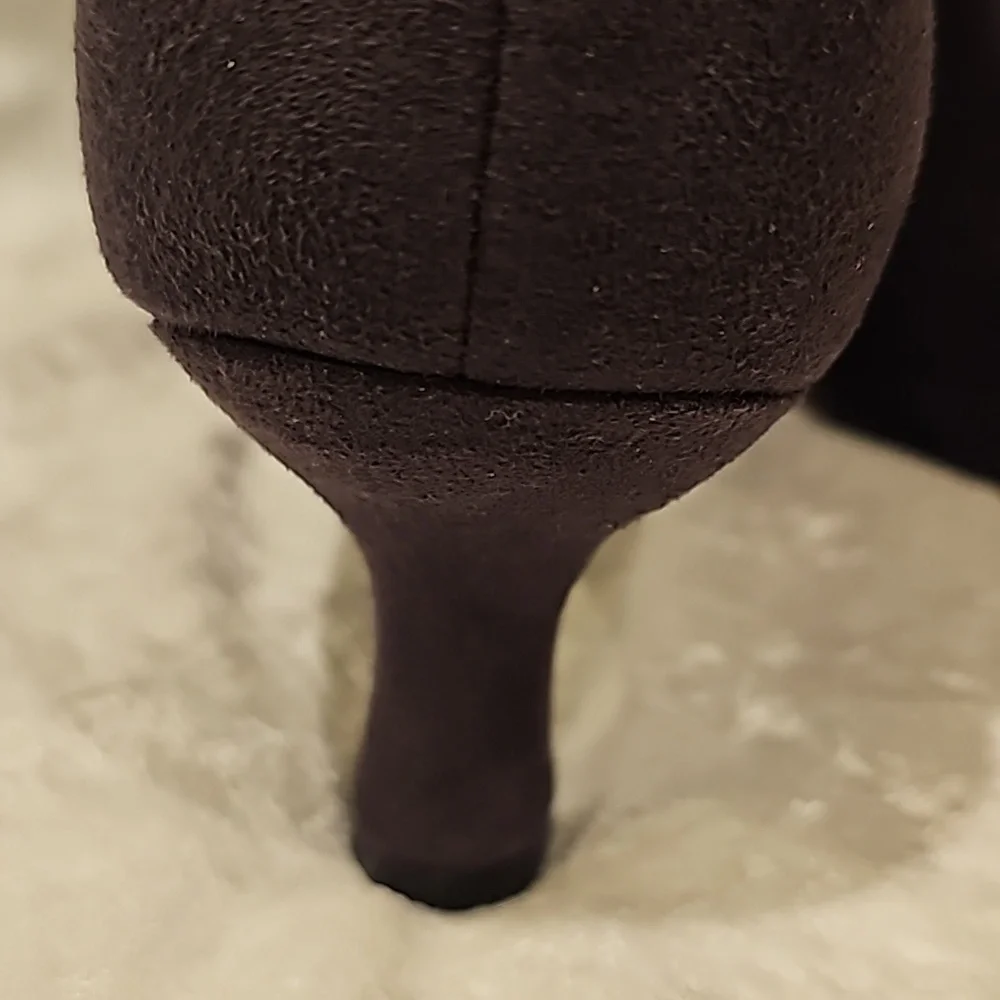Life Stride kitten heel bootie womans size 10 new no tags deep purple suede
